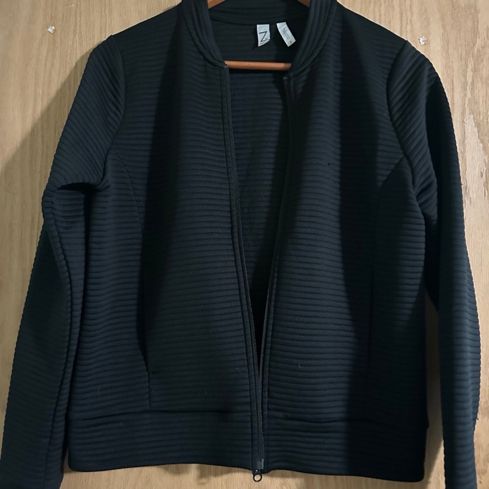 Zella Charcoal Ribbed Jacket